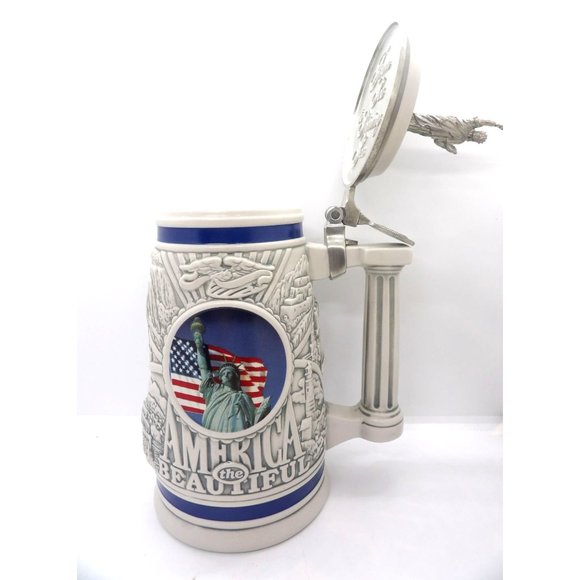 America The Beautiful Ceramic Stein 1998 NIB - Picture 5 of 6